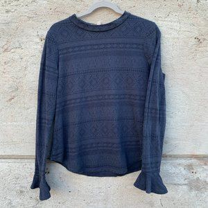 LOFT Ruffle Sleeve Top - Size Medium